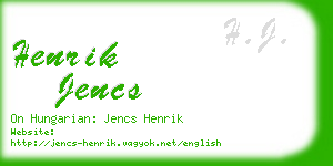 henrik jencs business card